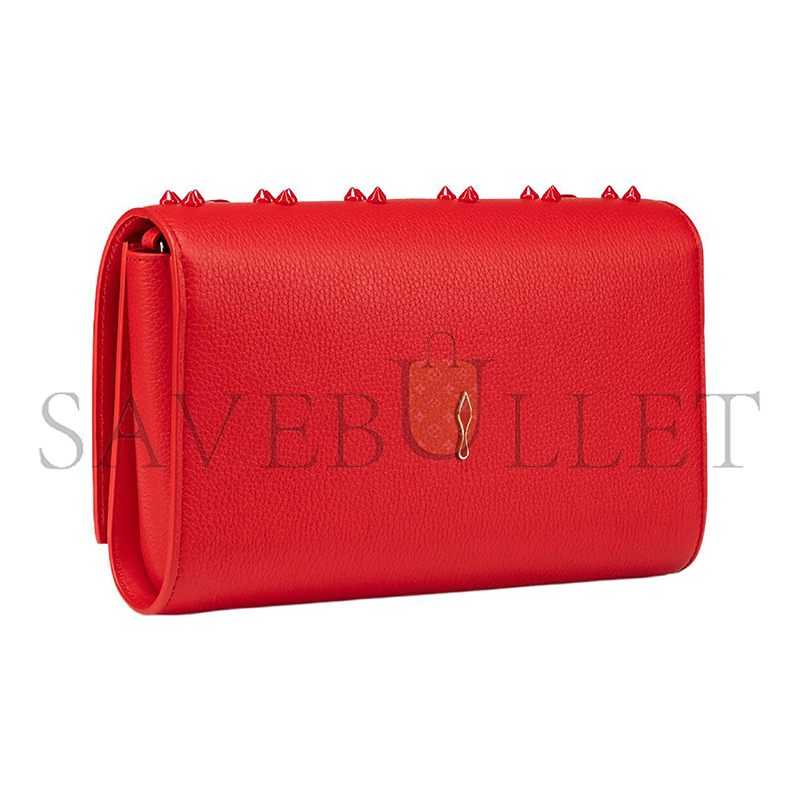 CHRISTIAN LOUBOUTIN PALOMA CLUTCH GRAINED CALF LEATHER AND SPIKES 1175018R297 (23*14.5*5cm)